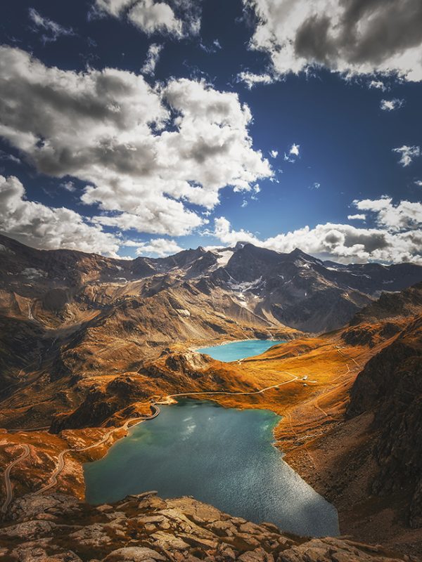 Lake in an alpine landscape